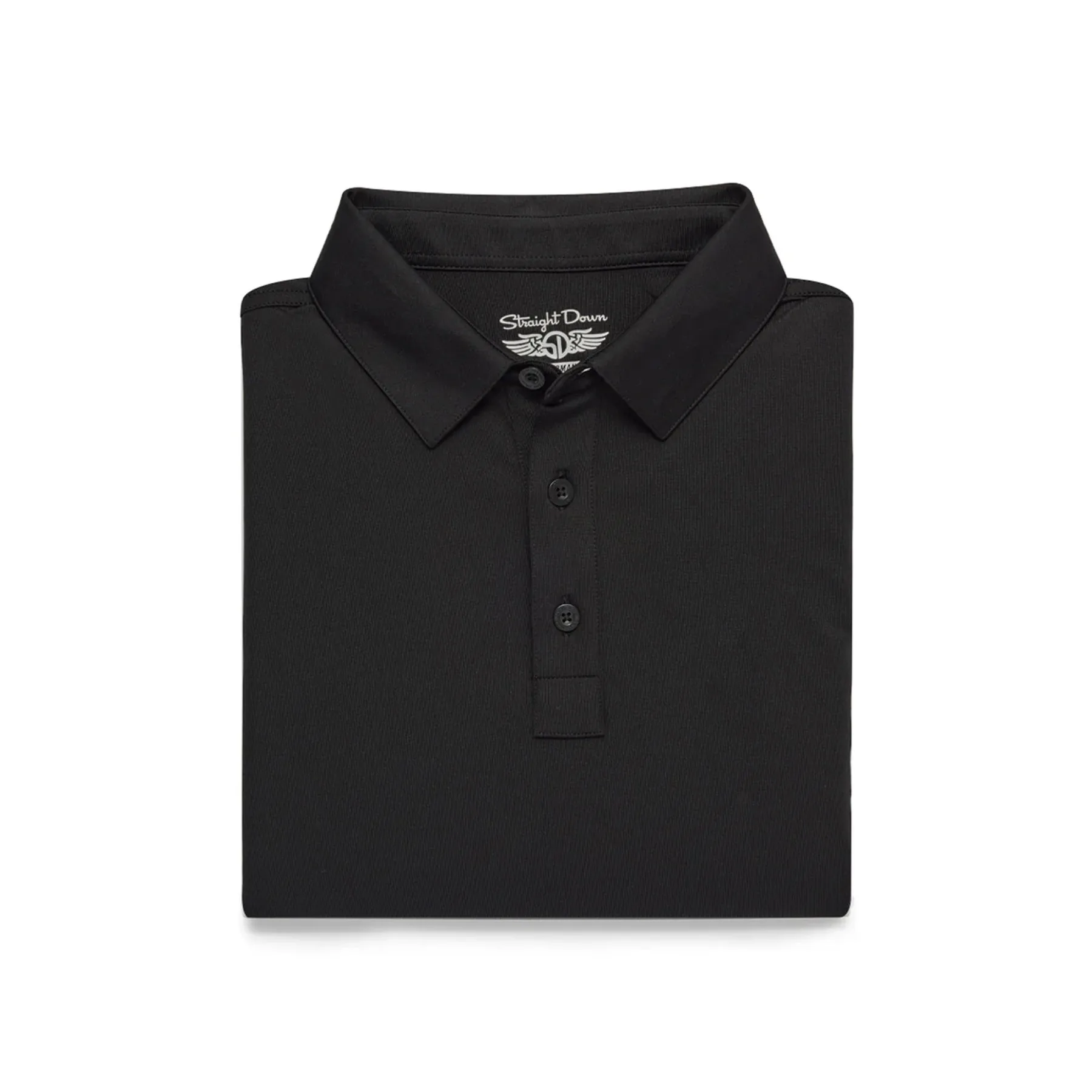 Straight Down Olympic Polo - Black
