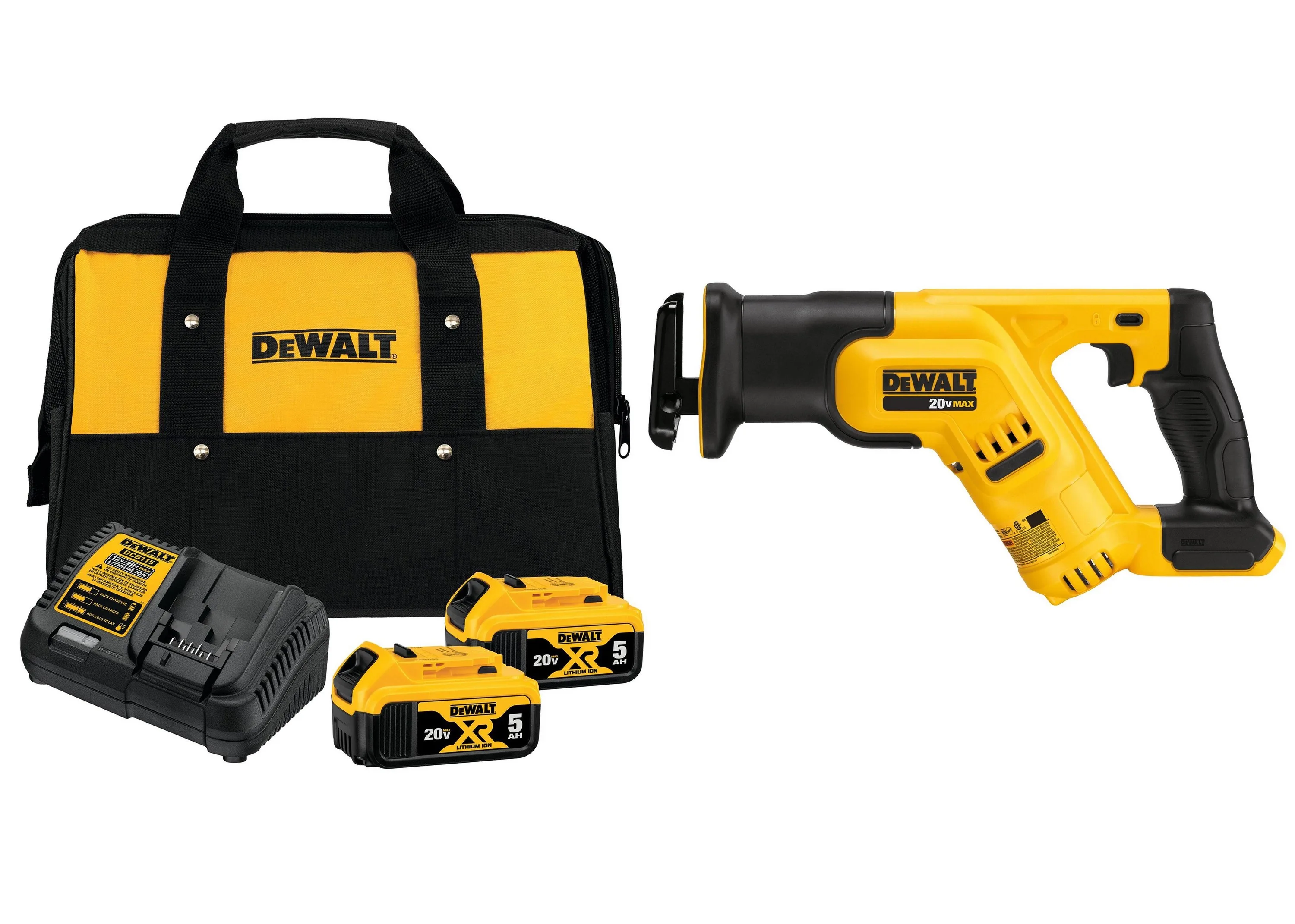 DeWalt 20V Max Cordless Reciprocating Saw W/ Battery & Charger Kit
