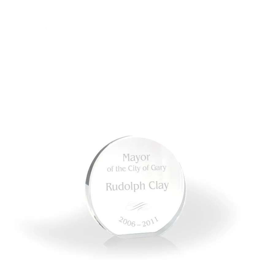 Halo Beveled Crystal Circle, Medium