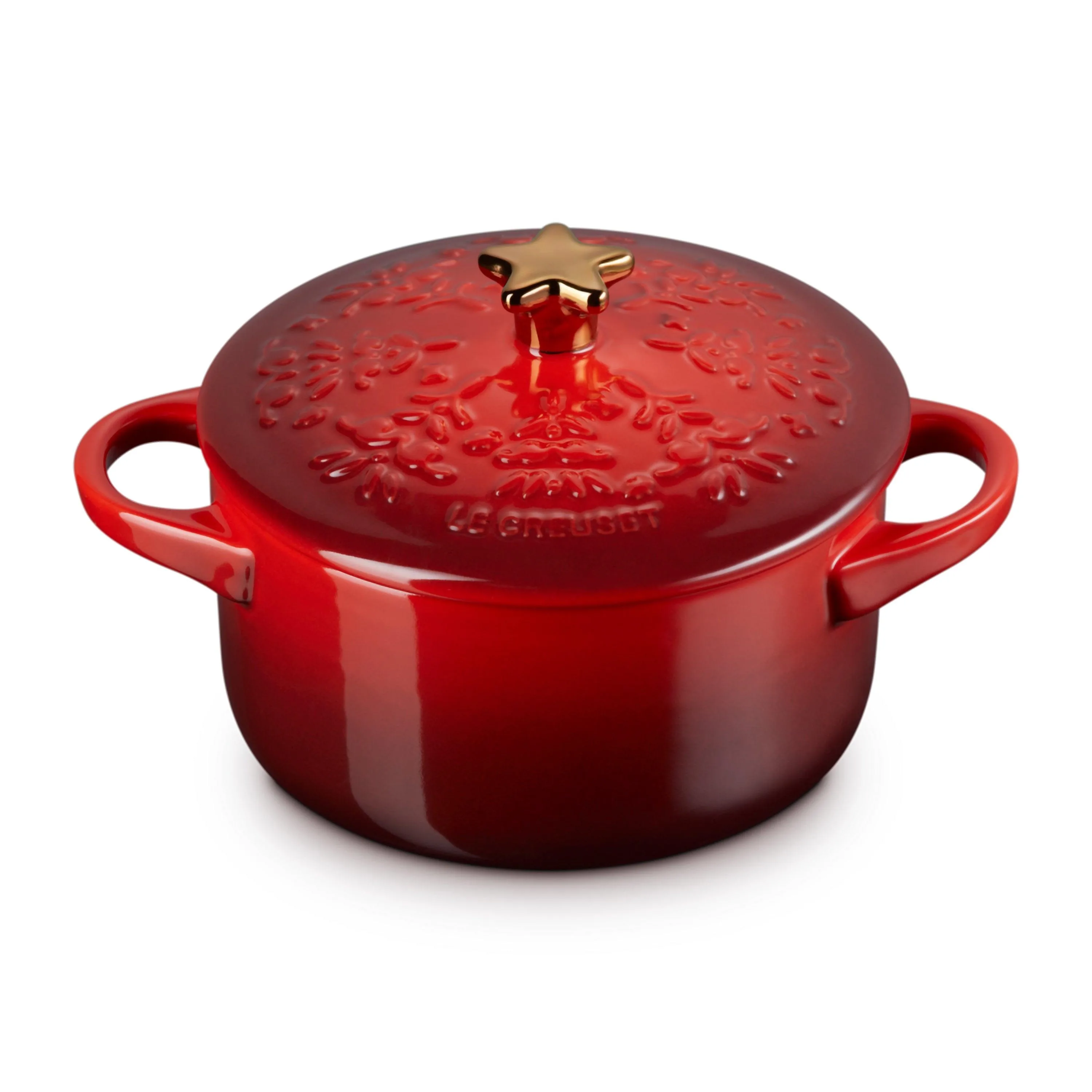 Le Creuset Noel Collection 24Oz Stoneware Mini Cocotte Cerise