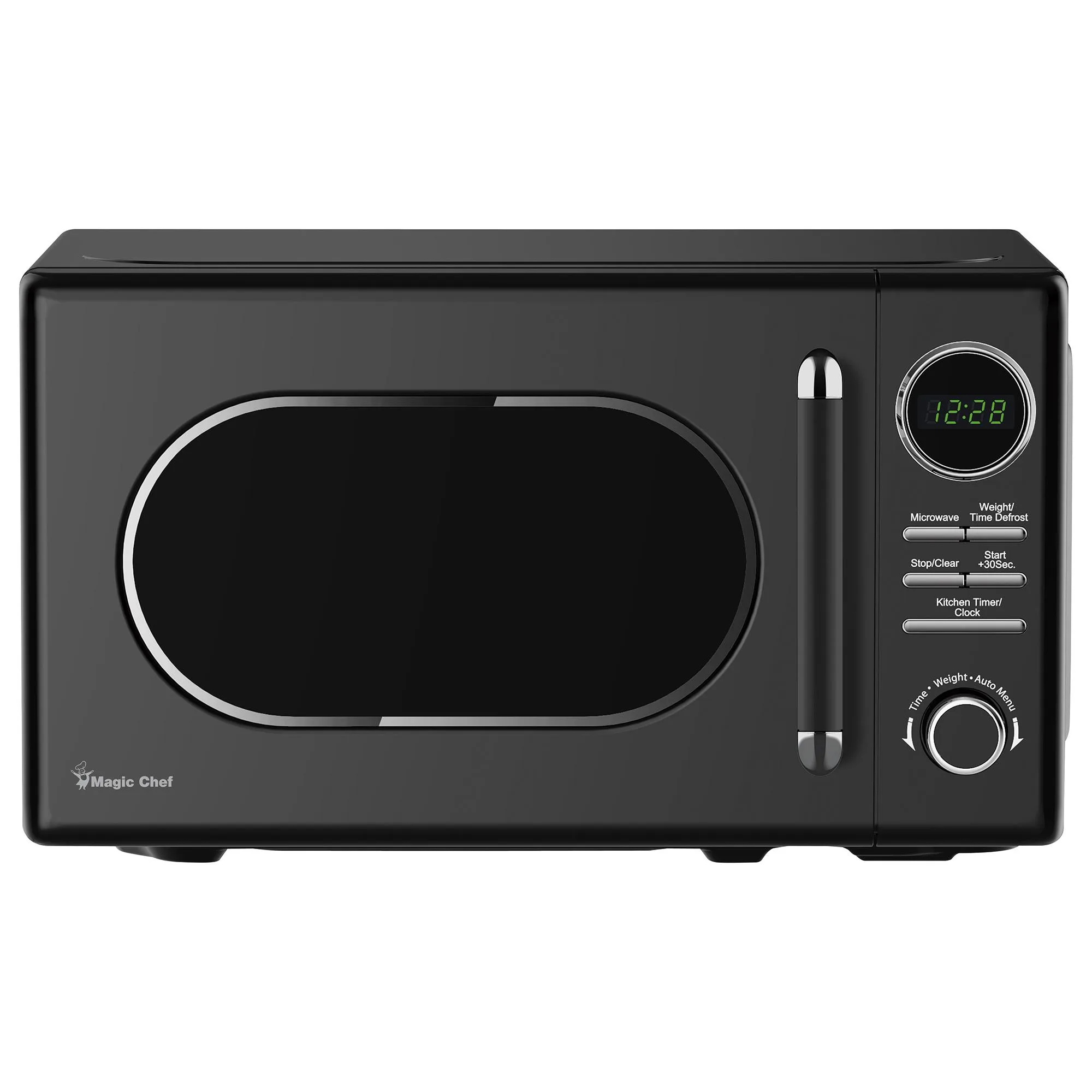 Magic Chef 0.7 Cu. Ft. 700 Watt Retro Style Microwave Oven - Black