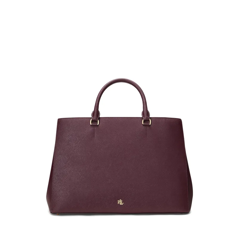 Ralph Lauren Burgundy Hanna 37 Large Satchel