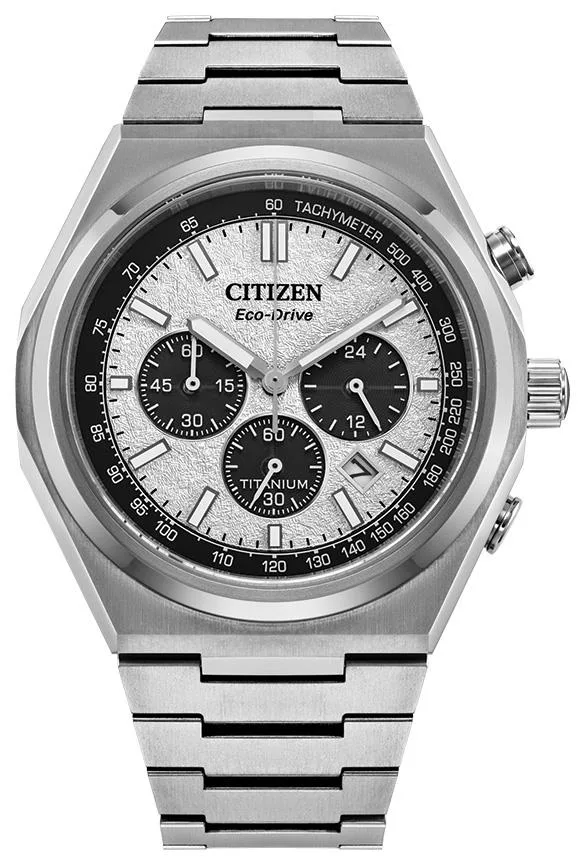 Citizen Watch Men's Sport Luxury Super Titanium Bracelet Watch, White Dial
