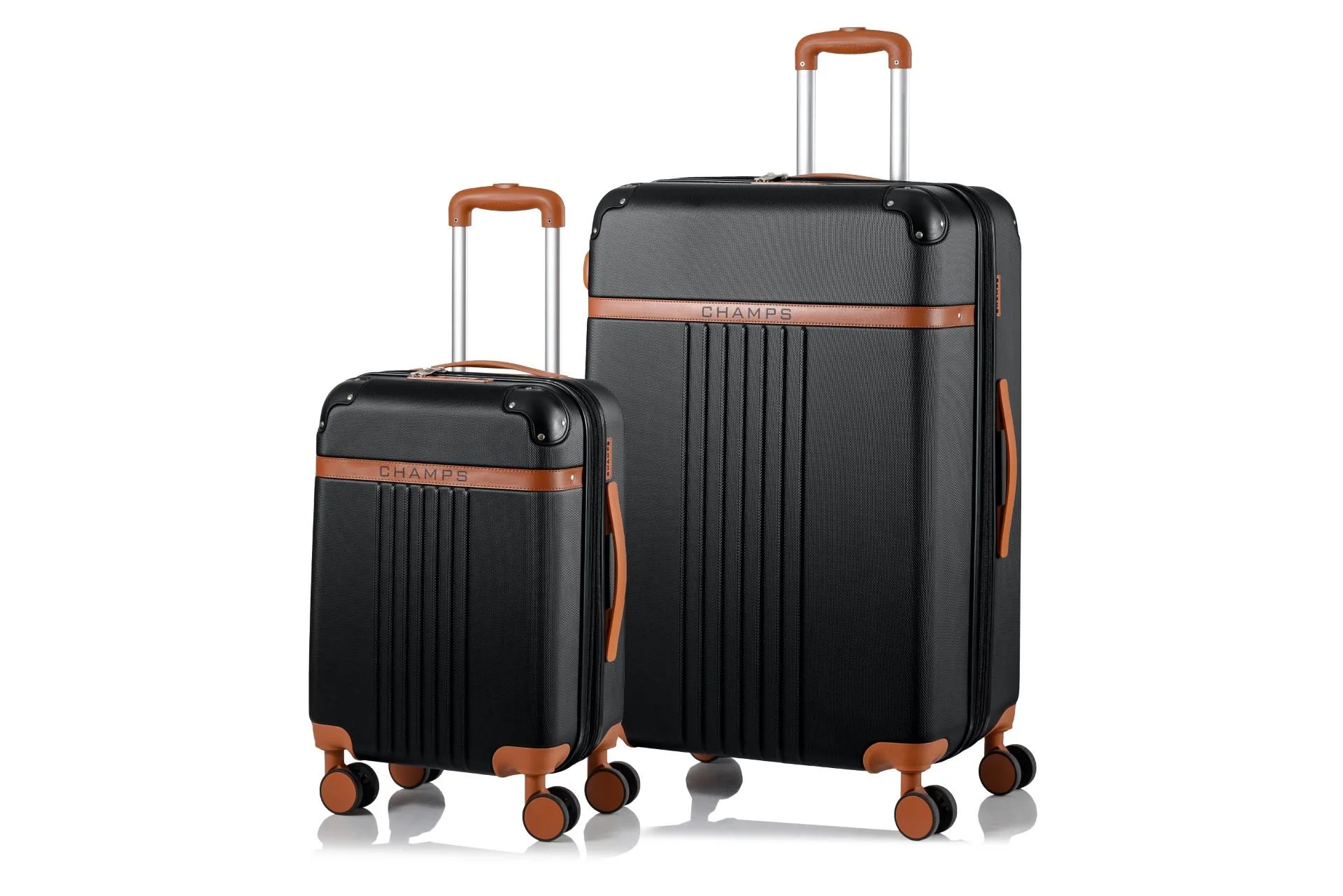 Champs Luggage Vintage 2 Piece Spinner Set Size 31" X 18" - Black