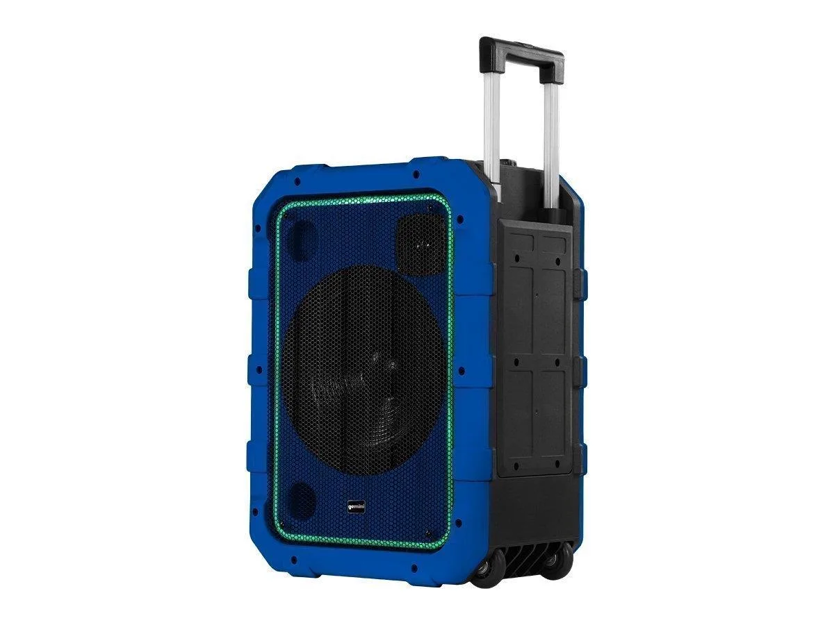 Gemini Ipx4 Water Resistant Portable Bluetooth Blue Speaker