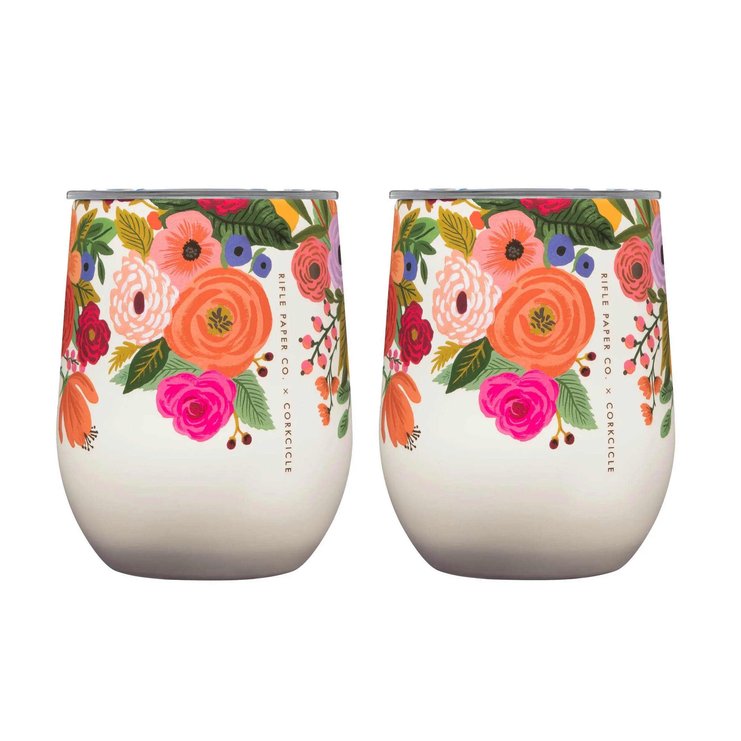 Corkcicle 12 Oz. Stemless Wine Cup - Rifle Paper Garden Party, 2 Pack