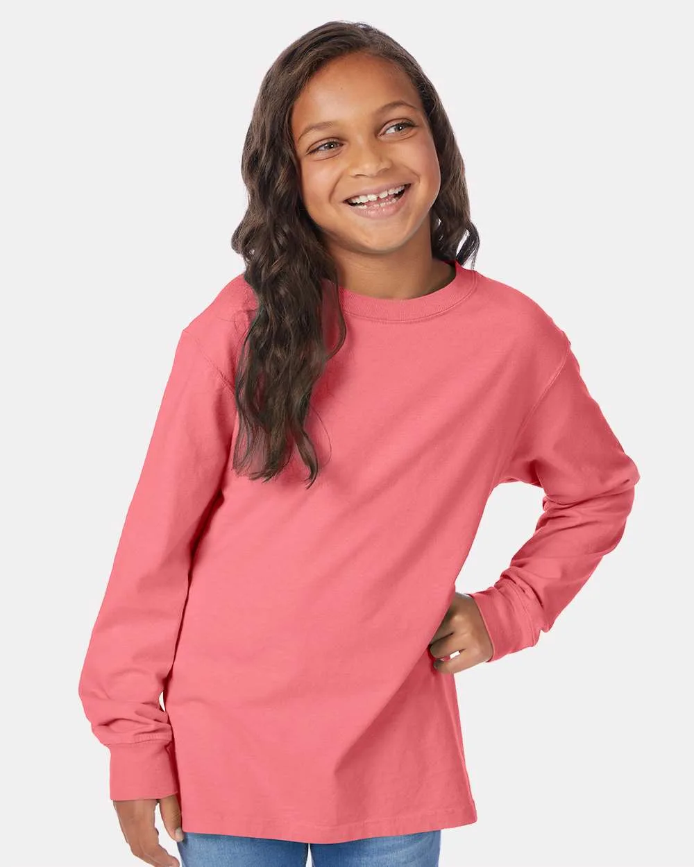 ComfortWash™ by Hanes® - Garment-Dyed Youth Long Sleeve T-Shirt view 2