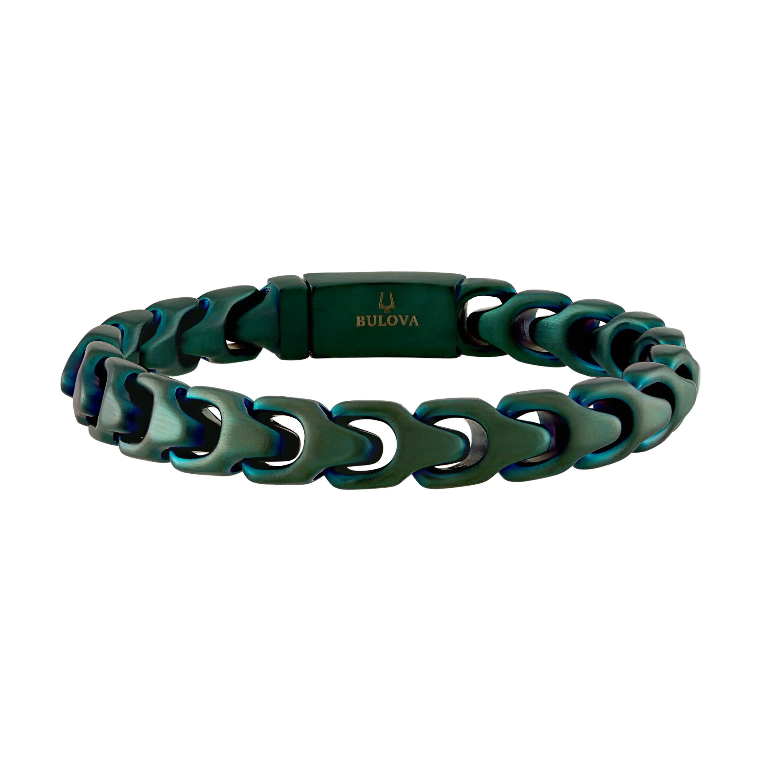 Bulova Jewelry Link™ Steel Bracelet - Forest Green