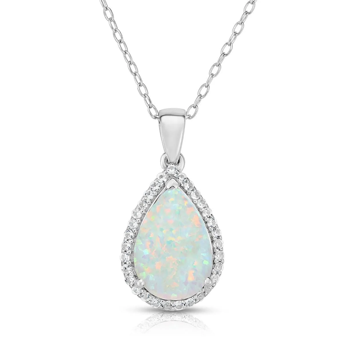 Jilco Inc Opal Cable Chain Necklace