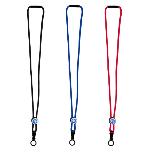 3/16" Nylon Cord Lanyard with Snap-Buckle Release, Standard O-Ring & Slider