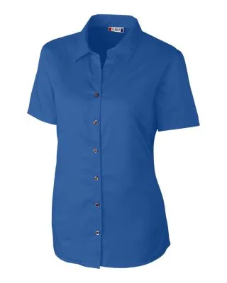 Clique Avesta Stain Resistant Womens Short Sleeve Button Down Shirt view 4