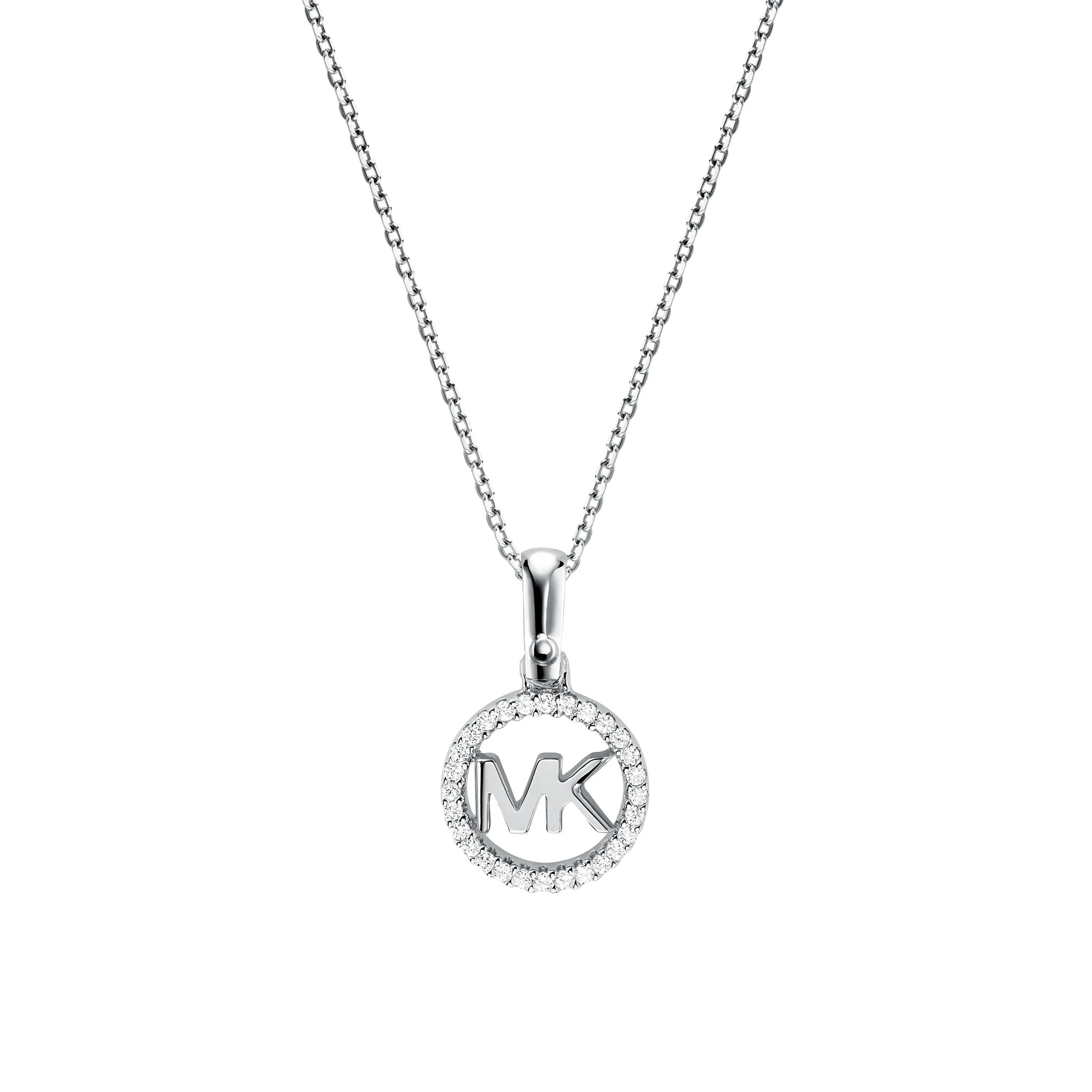 Michael Kors Sterling Silver Kors Logo Necklace