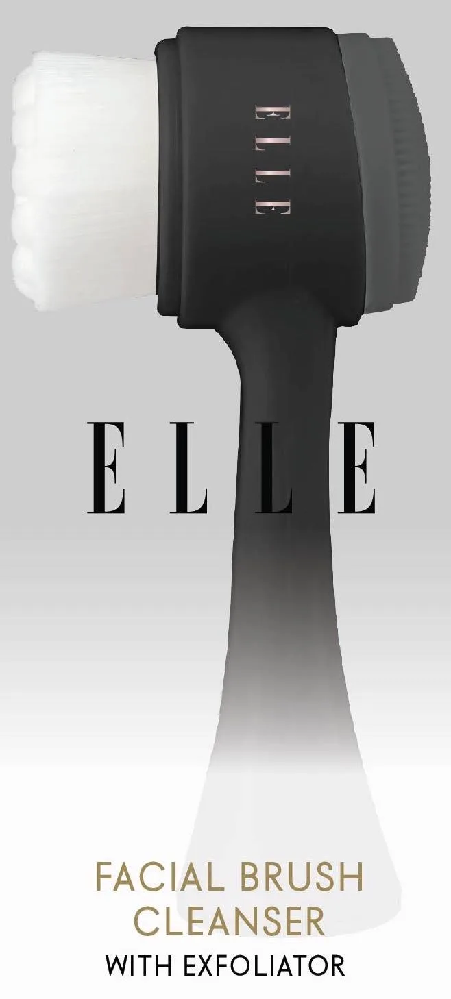 Health, Beauty & Fitness Elle Dual Sided Facial Brush - Black