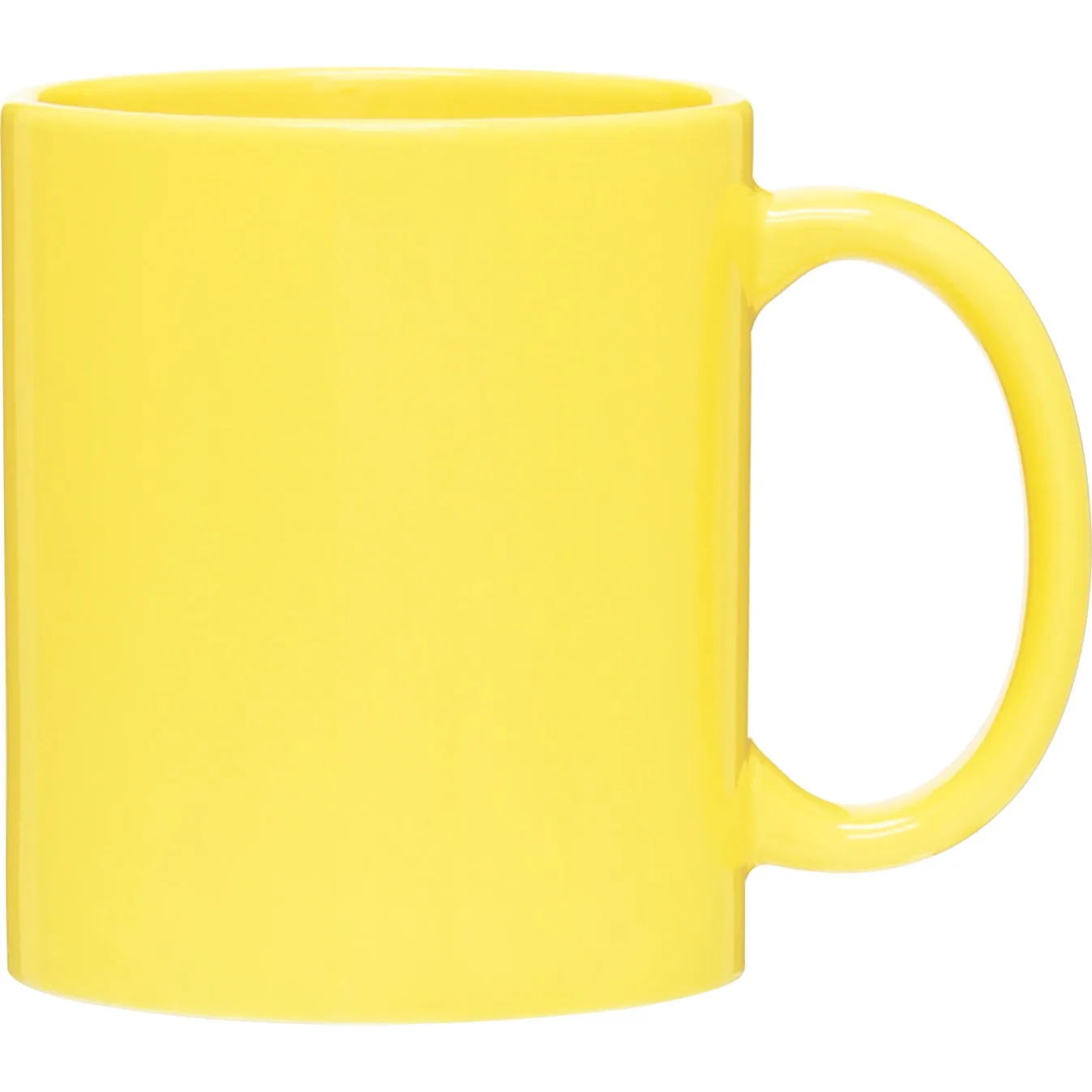11 oz C-Handle Ceramic Mug (Yellow) view 2