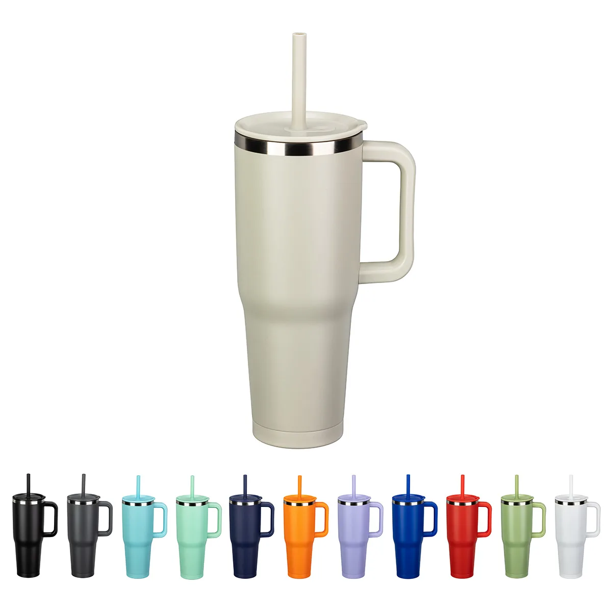 SENSO® Summit 40 oz Insulated Stainless Steel Travel Mug with Press-In Str view 2