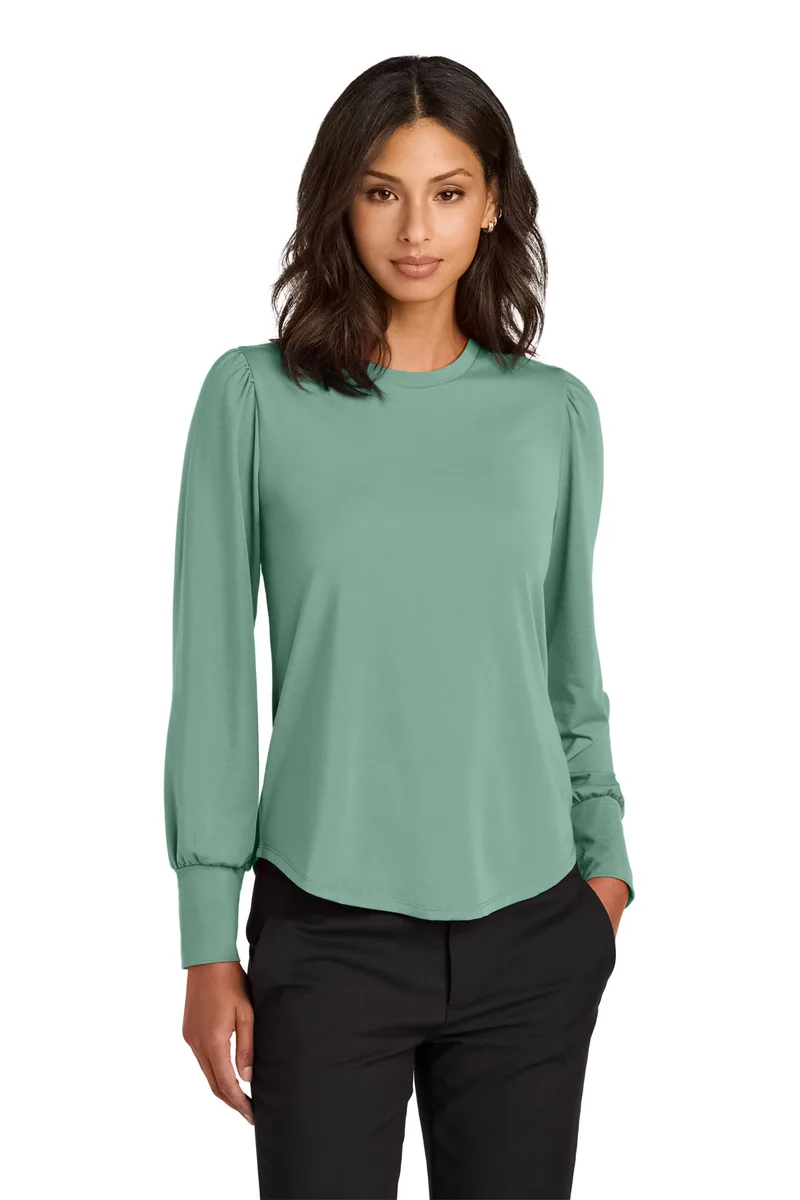 Mercer+Mettle® Women's Stretch Jersey Long Sleeve Blouson Top view 4
