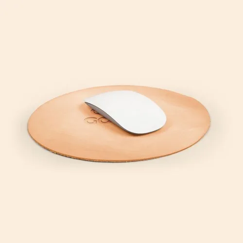 Round Leather Mousepad view 3