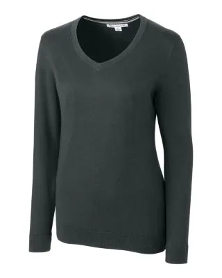 Cutter & Buck Lakemont Tri-Blend Womens V-Neck Pullover Sweater view 2