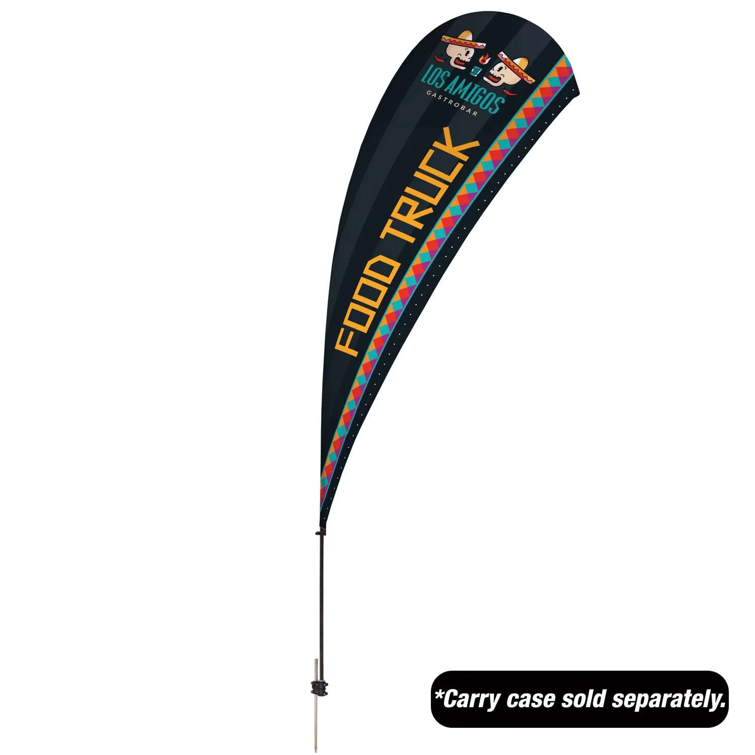 13' Value Teardrop Sail Sign Flag - 1-Sided with Spike
