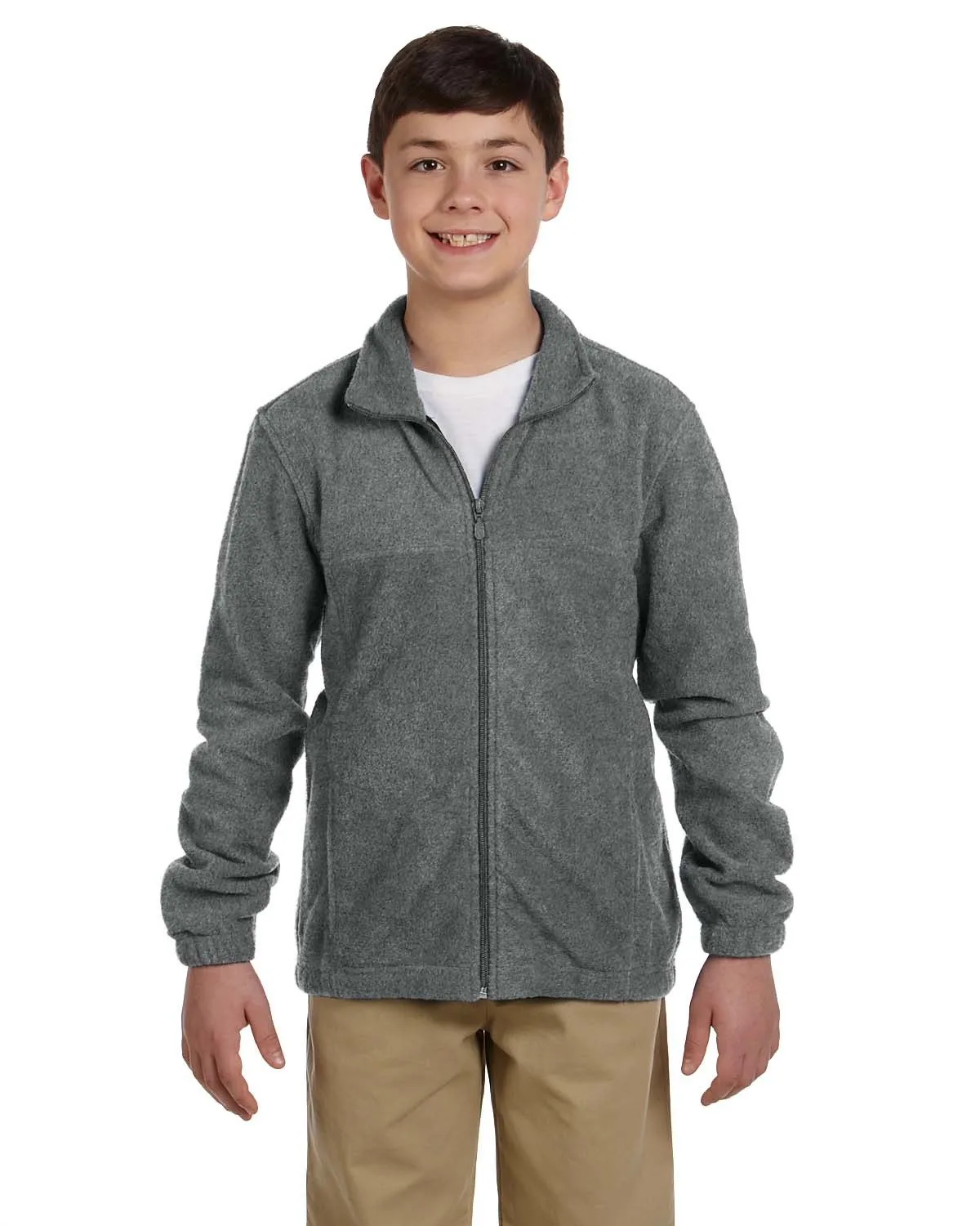 Harriton Youth Full-Zip Fleece view 2