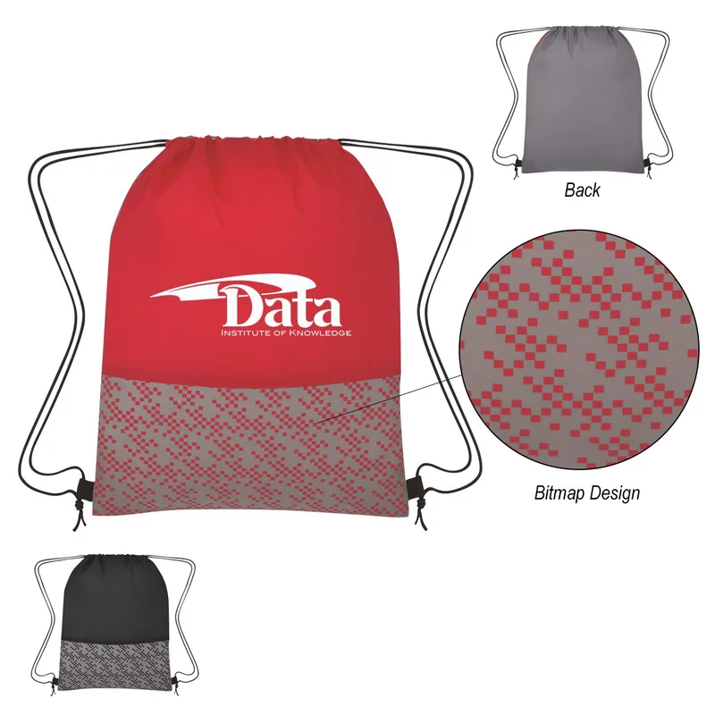 Bitmap Drawstring Backpack view 2