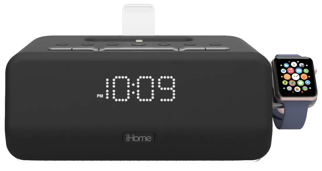 Bluetooth, Dual Alarm, Triple Charging FM Stereo Clock Radio w/ Lightning Dock