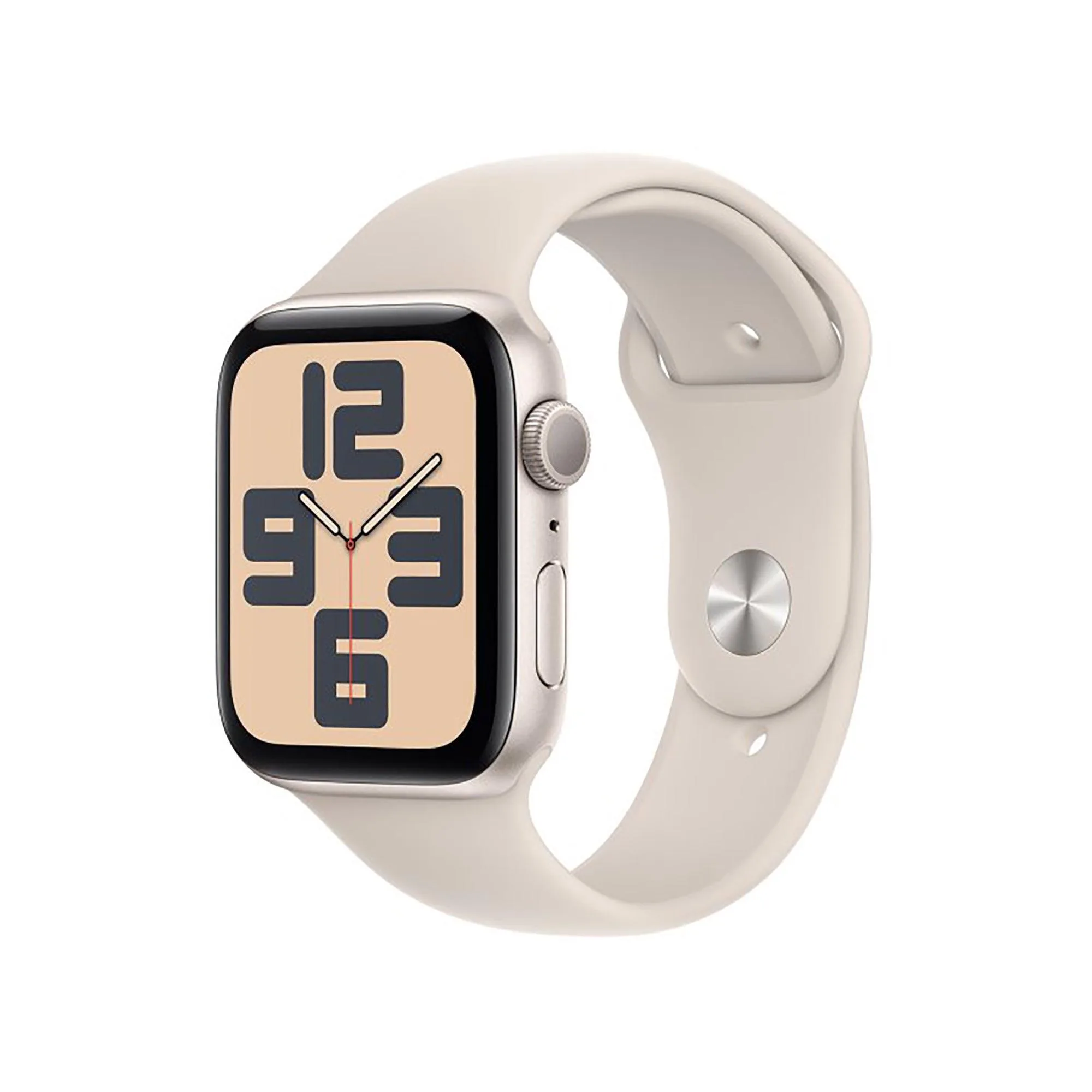 Apple Watch Se Gps 44Mm Starlight Aluminum Case W/ Starlight M/L Sport Band