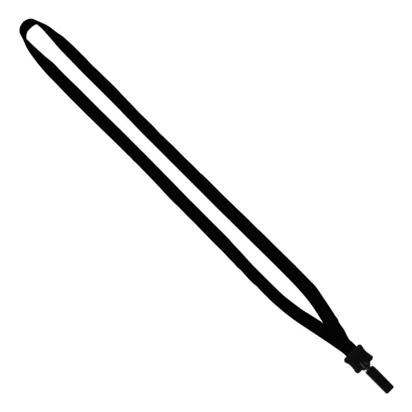 1/2" Cotton Lanyard with Plastic Clamshell & Bulldog Clip