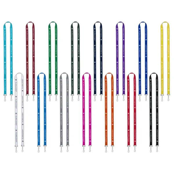 IMPORT Rush 1/2" Polyester 2-Ended Lanyard with Dual Sewn Silver Metal Split-Ring