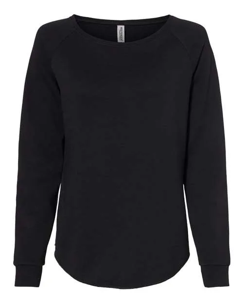 Independent Trading Co.® Women's California Wave Wash Crewneck Sweatshirt
