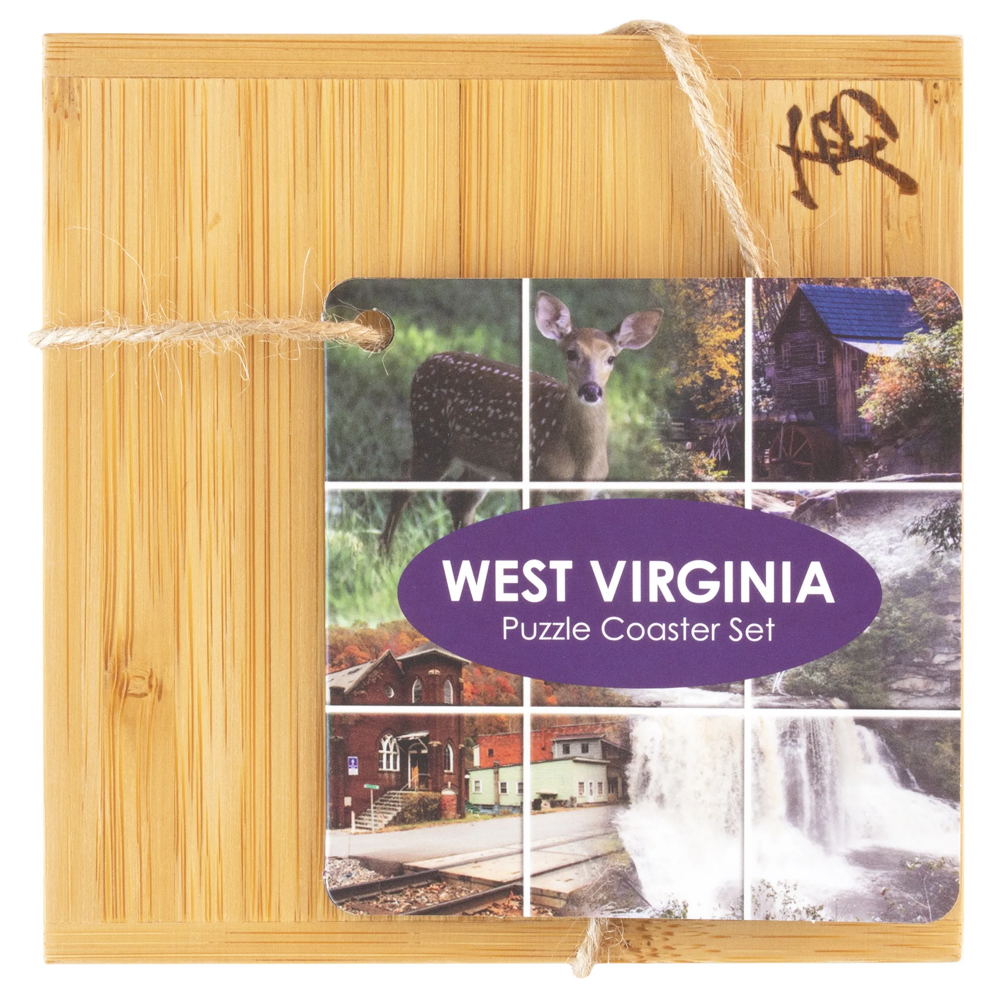West Virginia Puzzle Coaster Set view 5