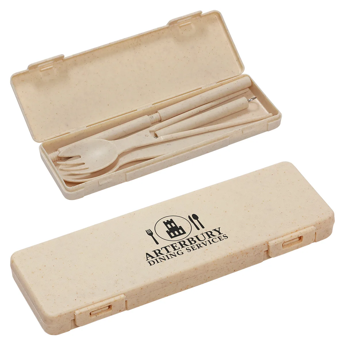 6-in-1 Portable Wheatstraw Tableware Set