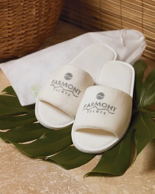 Cobblestone Mills Open Toe Velour Slippers