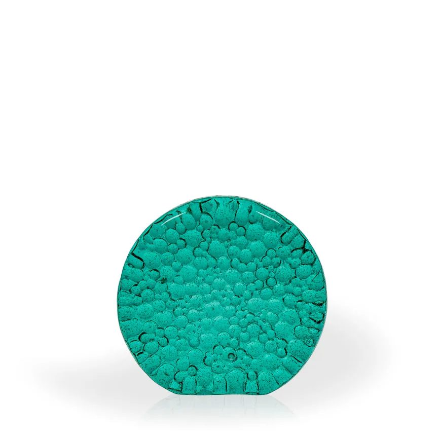 Sardinia Raindrop Teal Recycled Glass Award, 3.5" view 2