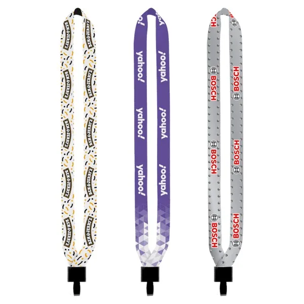 3/4" Dye-Sublimation Lanyard with Non-Swivel Plastic Hook view 2