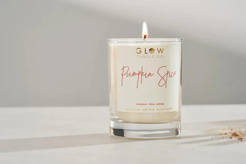 Glow Candle Company 14Oz Pumpkin Spice Soy Candle