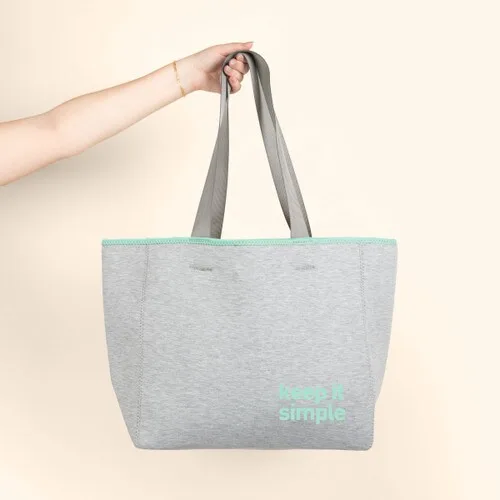 Medium Heathered Jersey Knit Neoprene All Day Tote