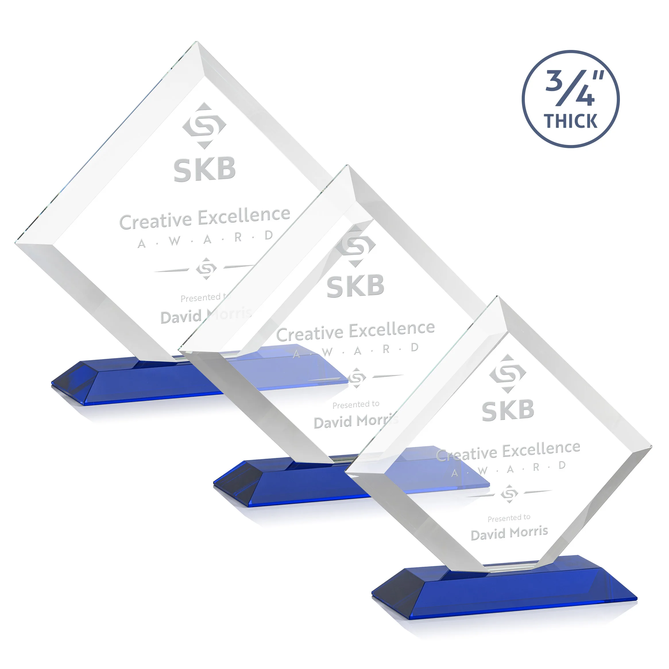 Deep Etch, Standard base, Blue