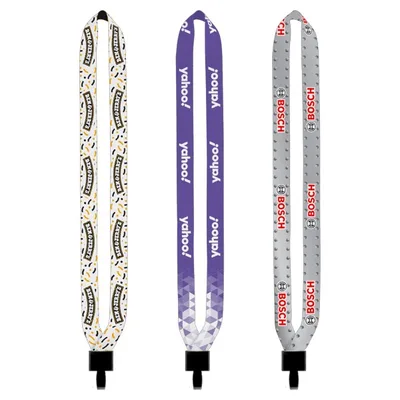 3/4" Dye-Sublimation Lanyard with Non-Swivel Plastic Hook