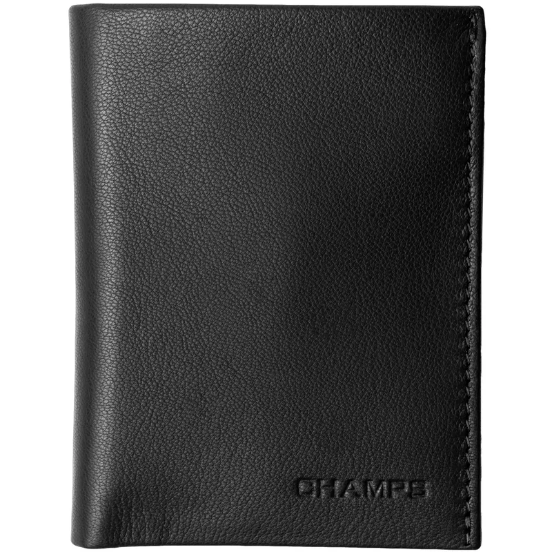 Champs Luggage Black Slim Sleeve Cardholder Wallet Size 3.5"X4.25"X0.5"