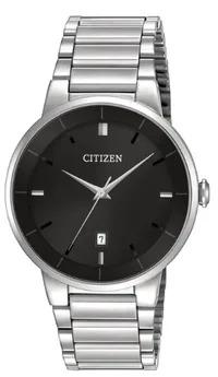 Citizen® Men's Quartz Watch w/Stainless Steel Case & Bracelet w/Black-Tone Dial