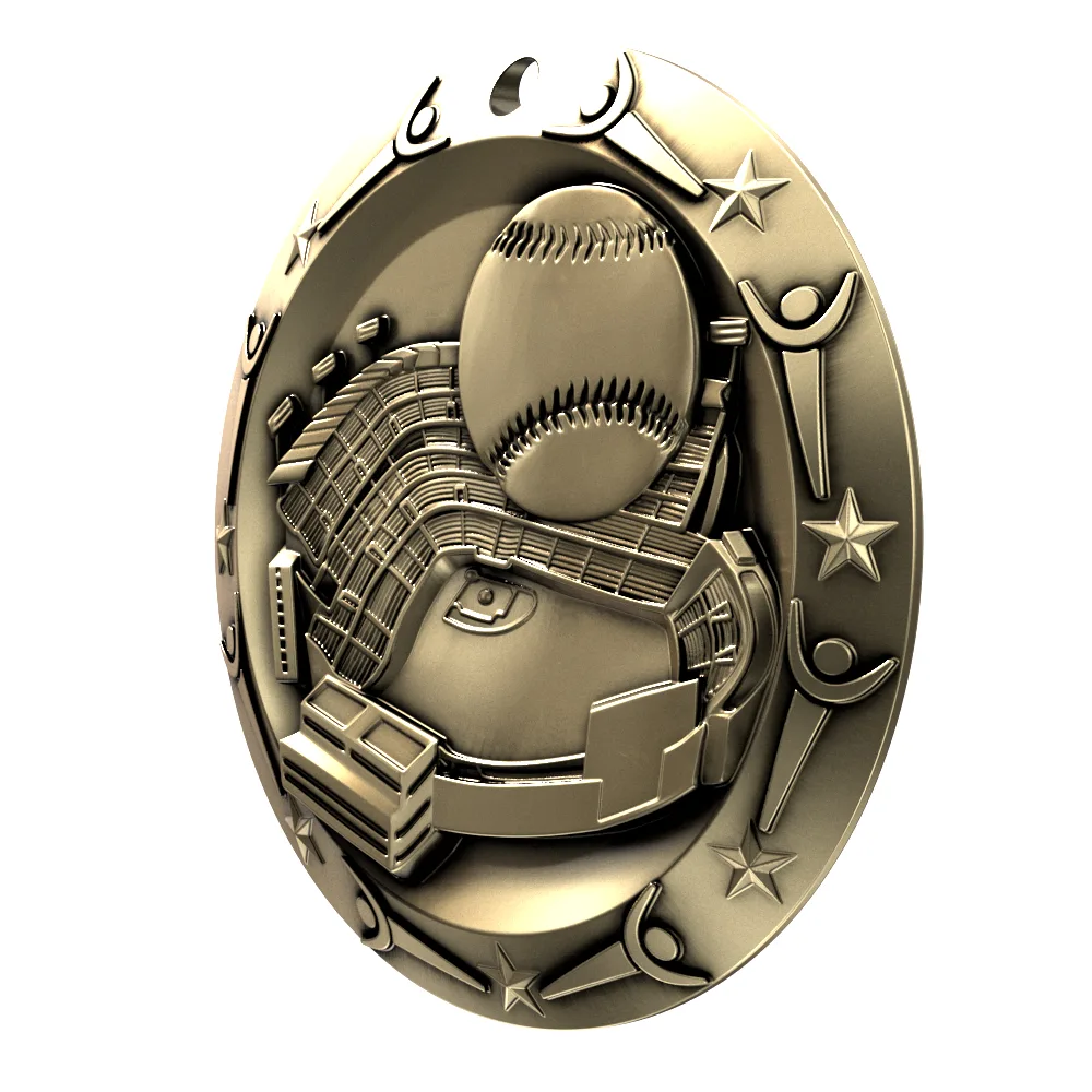 Antique Baseball World Class Medallion (3") view 3