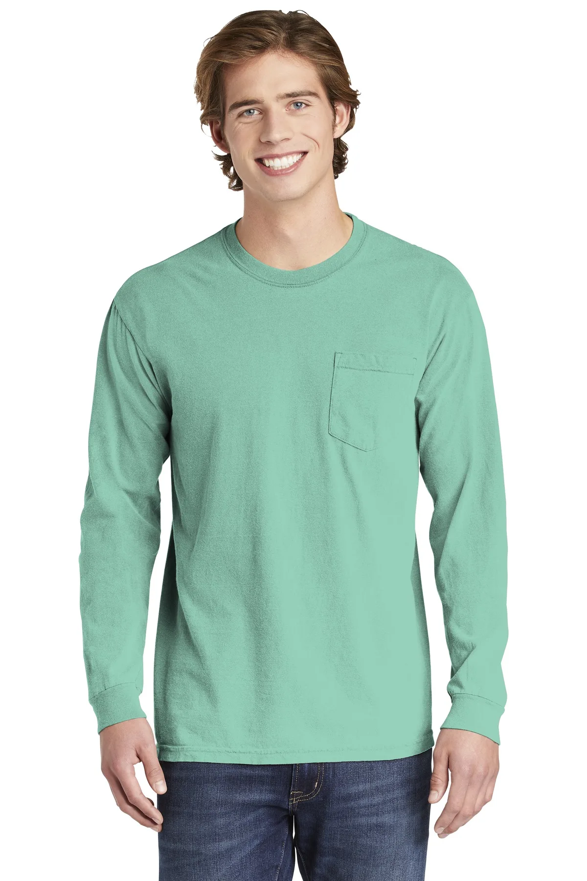 COMFORT COLORS ® Heavyweight Ring Spun Long Sleeve Pocket Tee. view 6