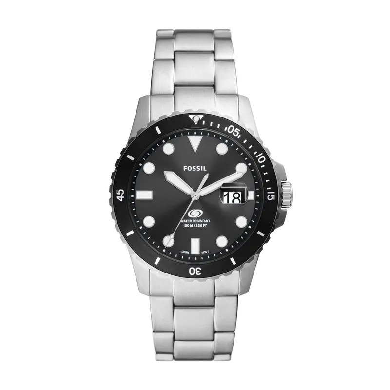 Fossil Men's Blue Dive Three-Hand Date Stainless Steel Watch