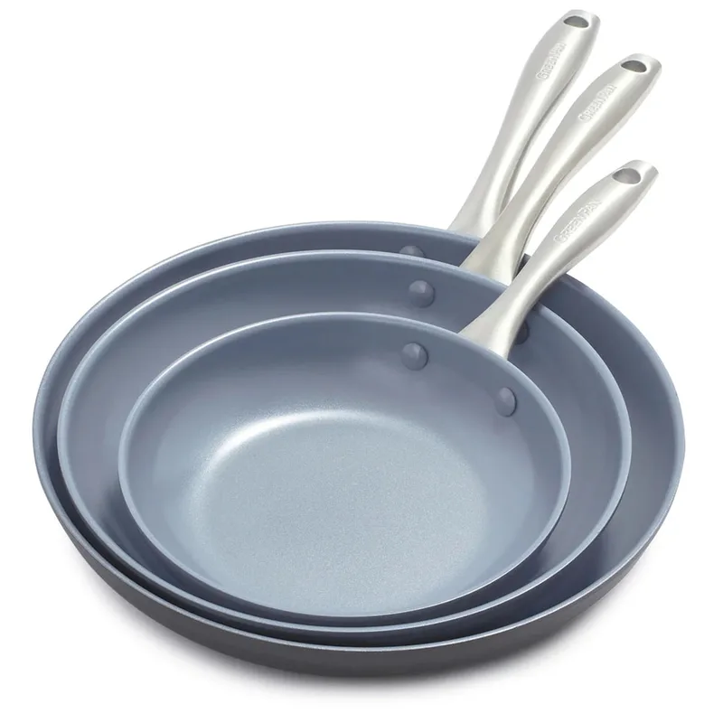 GreenPan Lima Ceramic Nonstick 8, 10, and 12-inch Frypan Set
