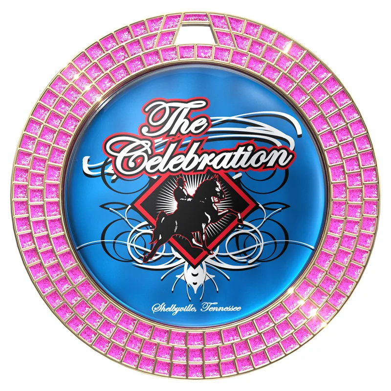 Vibraprint® Bright Pink GEM Insert Medallion (2-3/4")