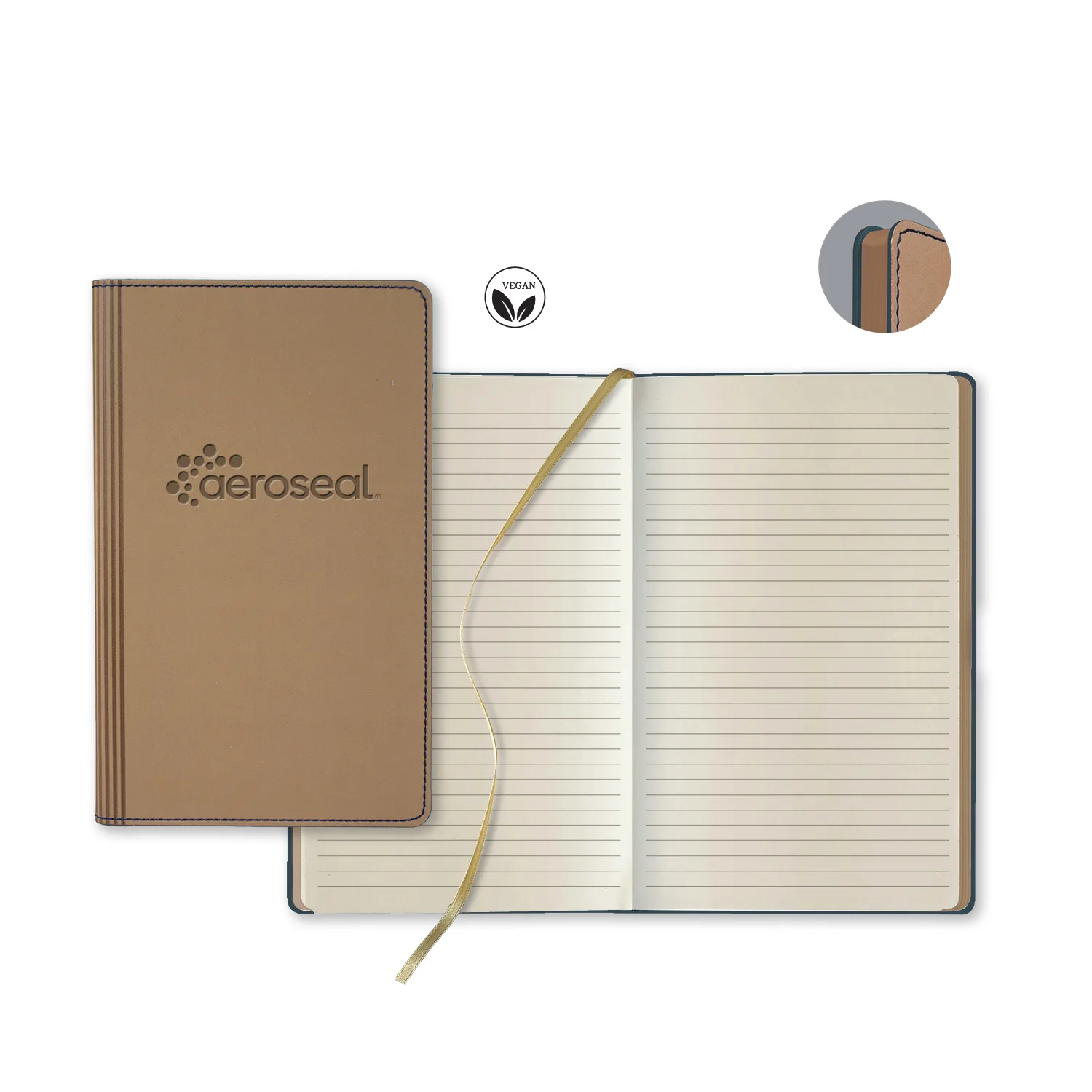 Castelli Vegan ECO Medio Lined Ivory Page Journal view 3