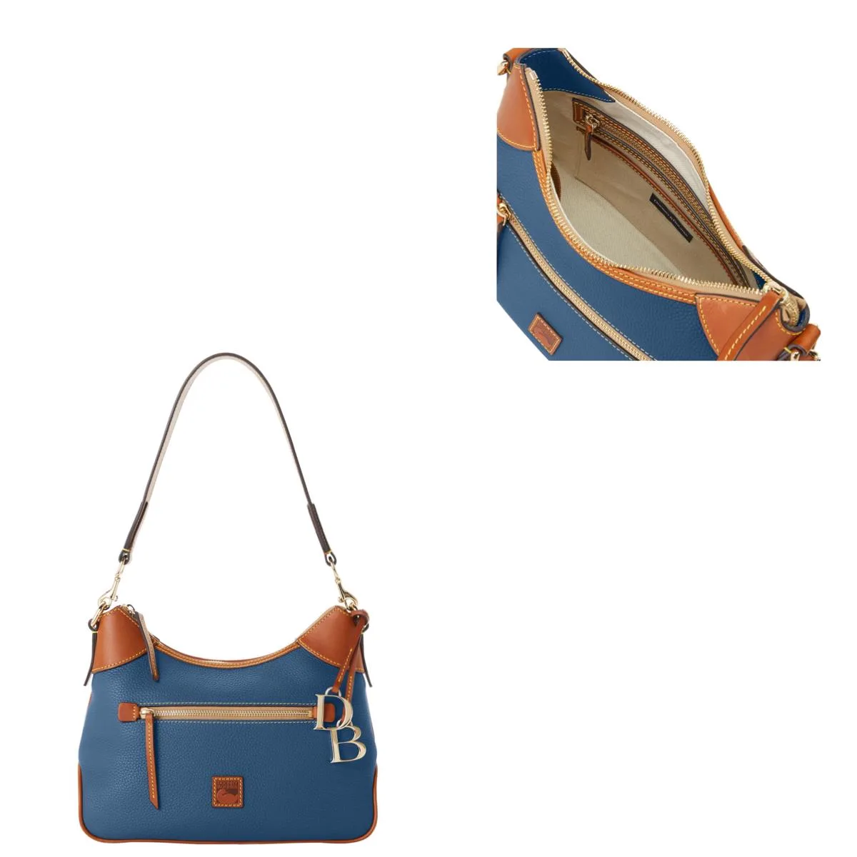 Dooney & Bourke Blue Pebble Grain Hobo
