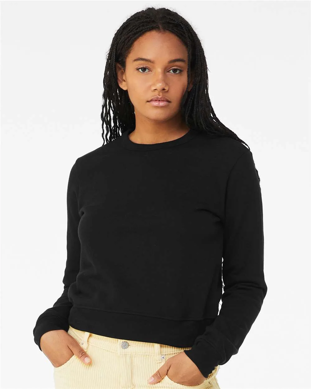 BELLA+CANVAS® Women's Sponge Fleece Classic Crewneck Pullover view 2