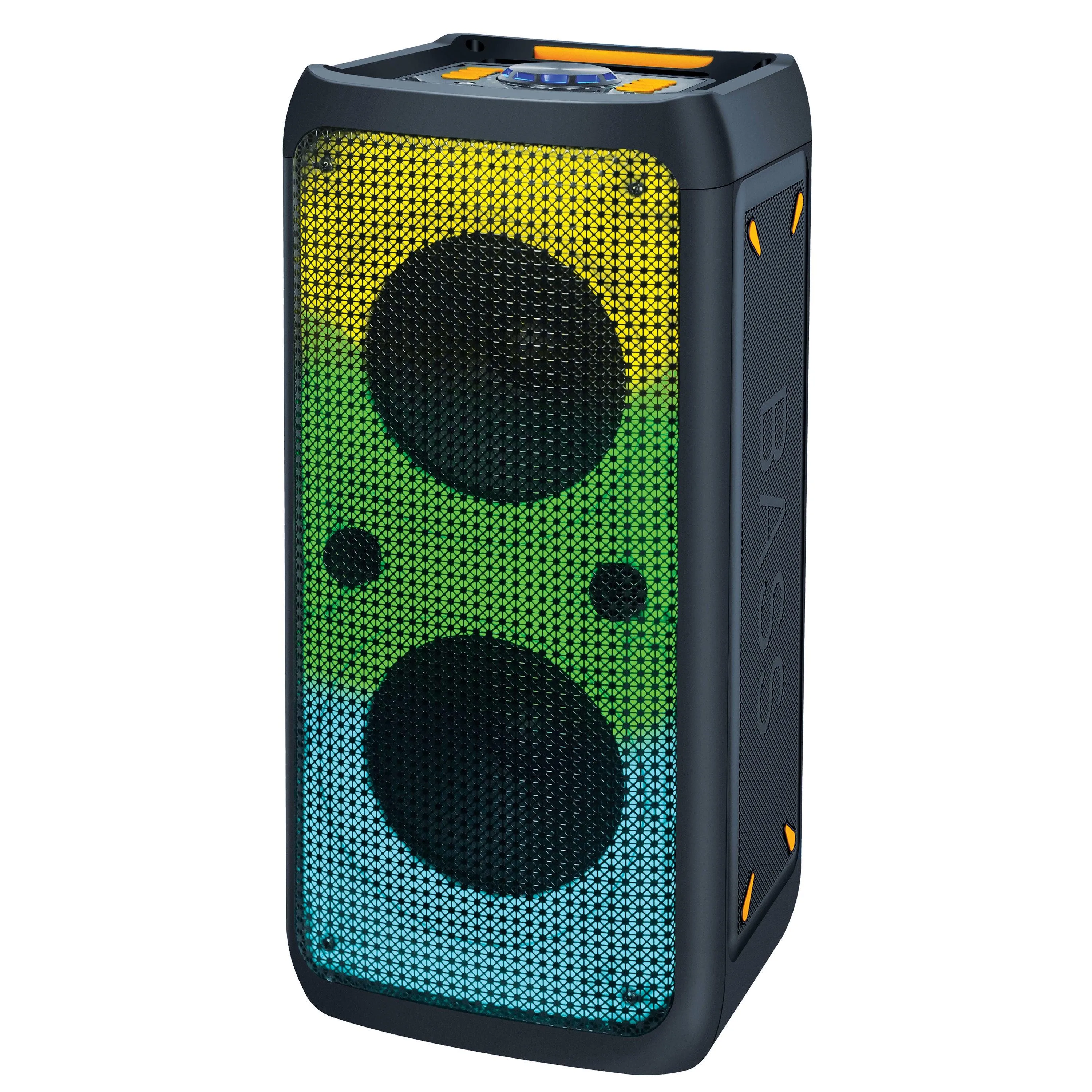 Supersonic 2 X 8" Pro Dj Portable Bluetooth Speaker W/ Tws & Light Show